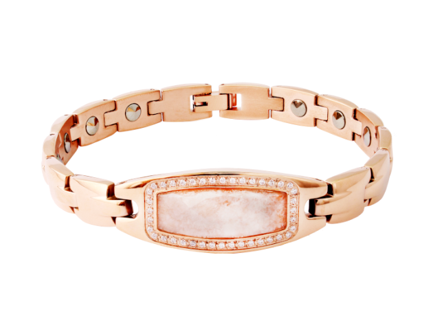 典雅玫瑰金鍺手鍊